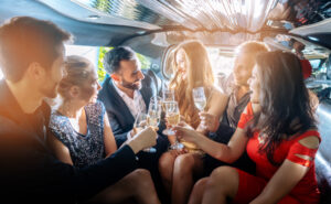 people partying in limo global executive transportation
